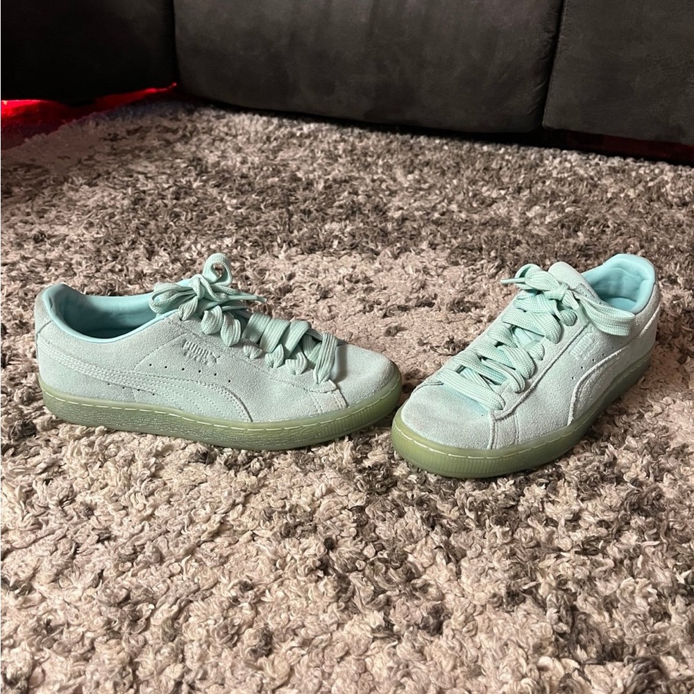 Blue Suede Puma Sneakers
